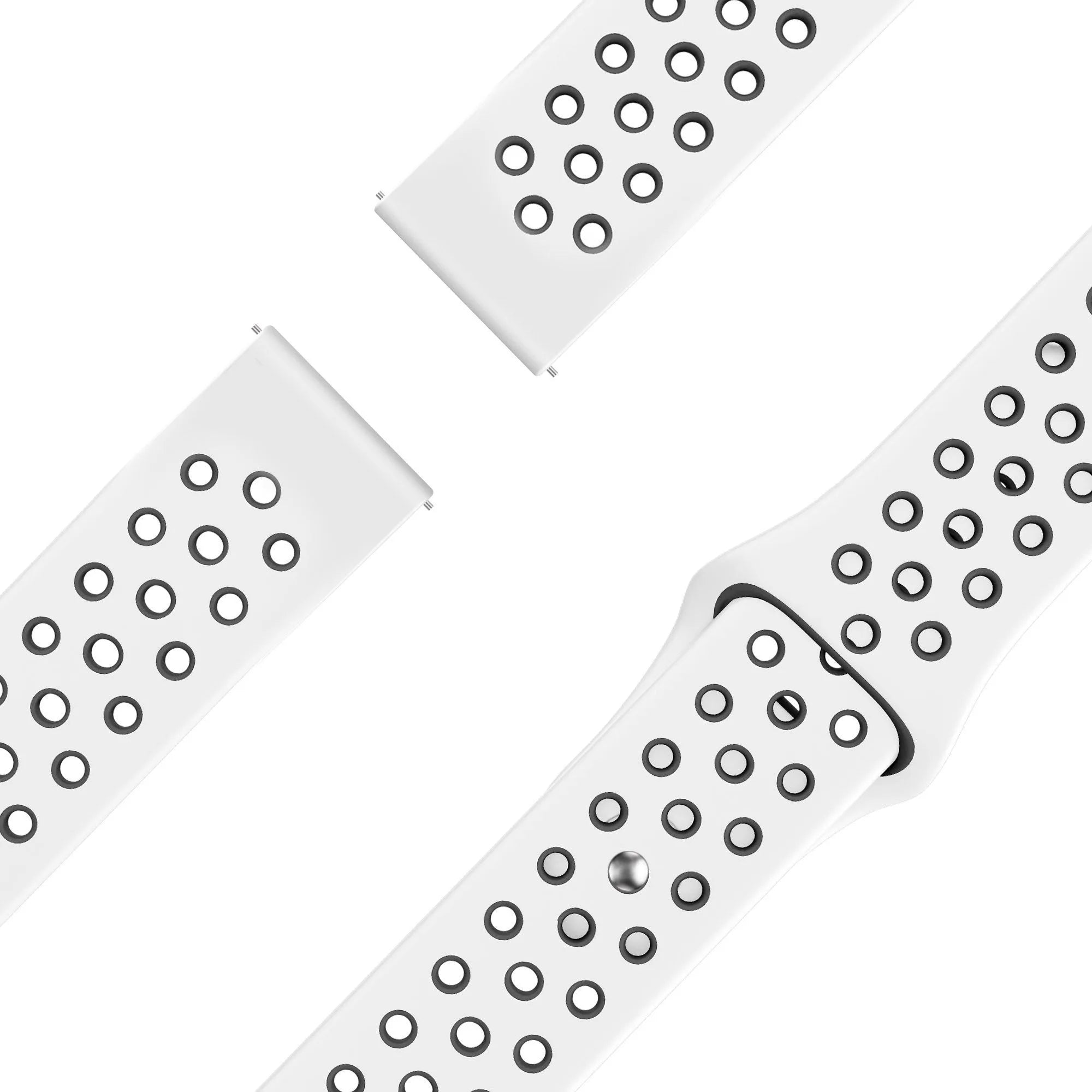 Bandz Coros Pace 2 sport band 'Deluxe' (wit/zwart)