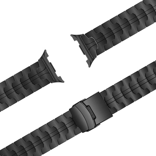 Bandz Samsung Galaxy Watch 8 - 44mm stalen band 'Iron' (zwart)