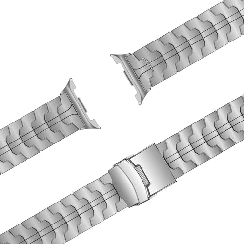 Titanium Strap 'Iron', laid flat, separate parts, top and underside view