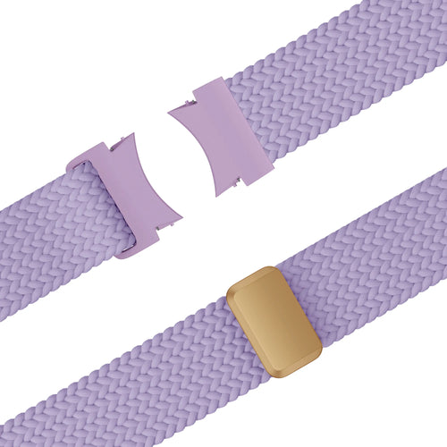 Bandz Samsung Galaxy Watch 4 Classic 46mm gevlochten band 'Easy fit' (lila)