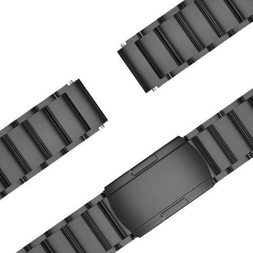 Bandz Garmin Forerunner 265s Titanium Link Strap (Black)