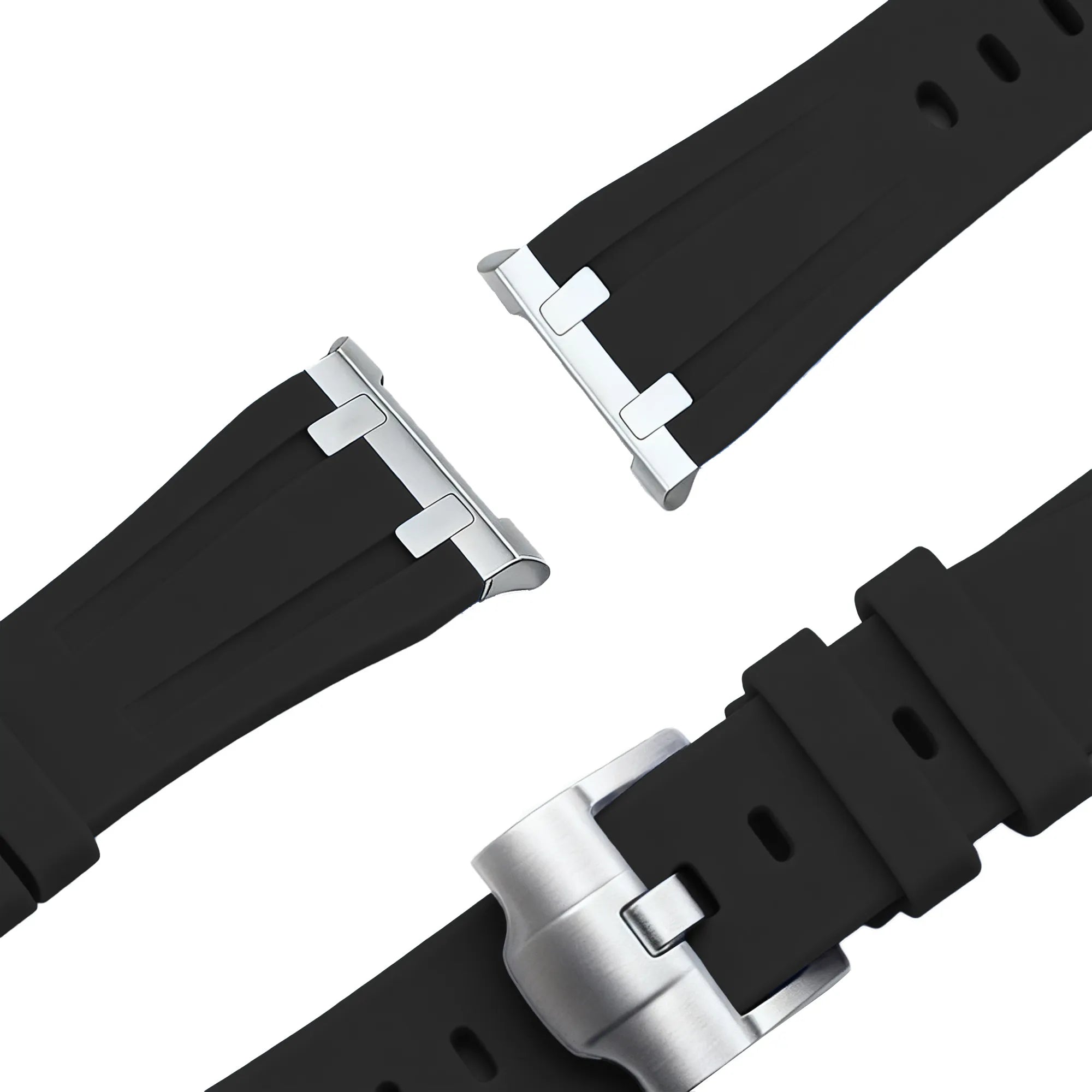 Bandz Samsung Galaxy Watch 8 Classic Silicone Strap 'Luxe Liquid' (Black)