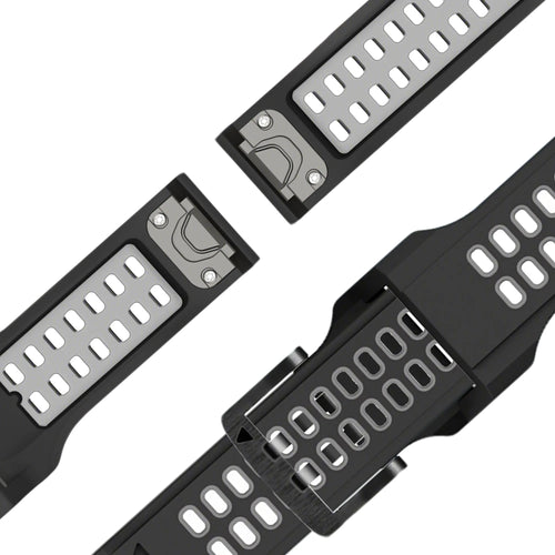 Bandz Garmin D2 Mach 2 - 47mm Sport Strap with Buckle (Black/Grey)