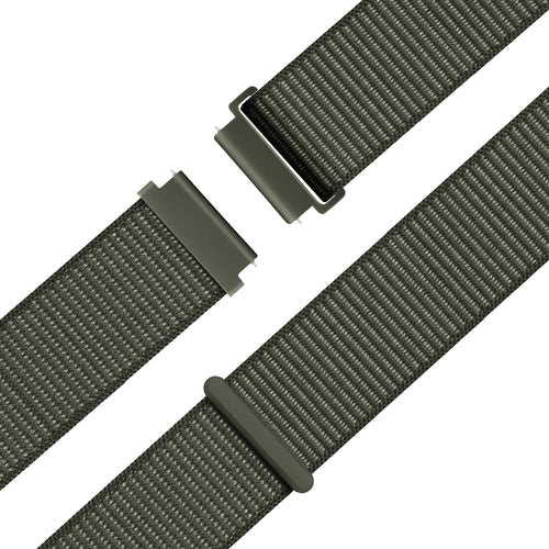 Bandz Garmin Forerunner 265s nylon loop band (donkergroen)