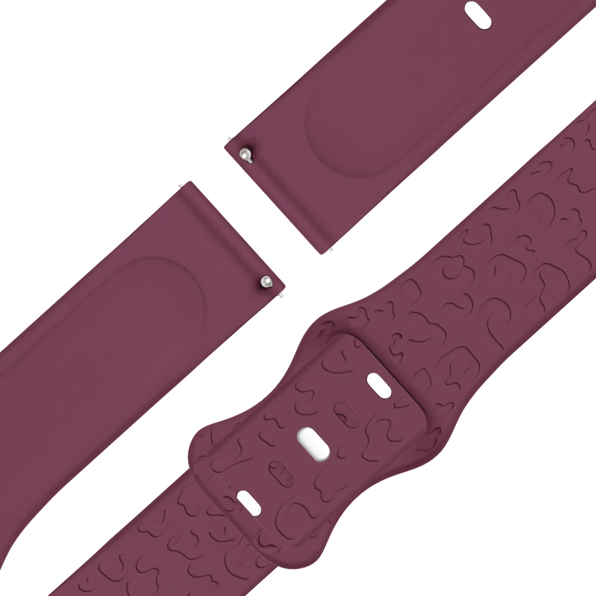 Bandz Garmin Bounce 2 siliconen band 'Leopard' (wijnrood)