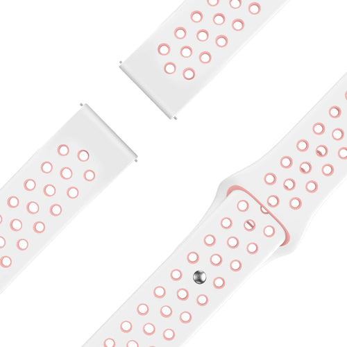 Bandz Garmin Forerunner 165 sport band 'Deluxe' (wit/roze)
