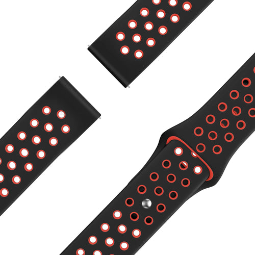 Bandz Garmin Venu 3 sport band 'Deluxe' (zwart/rood)