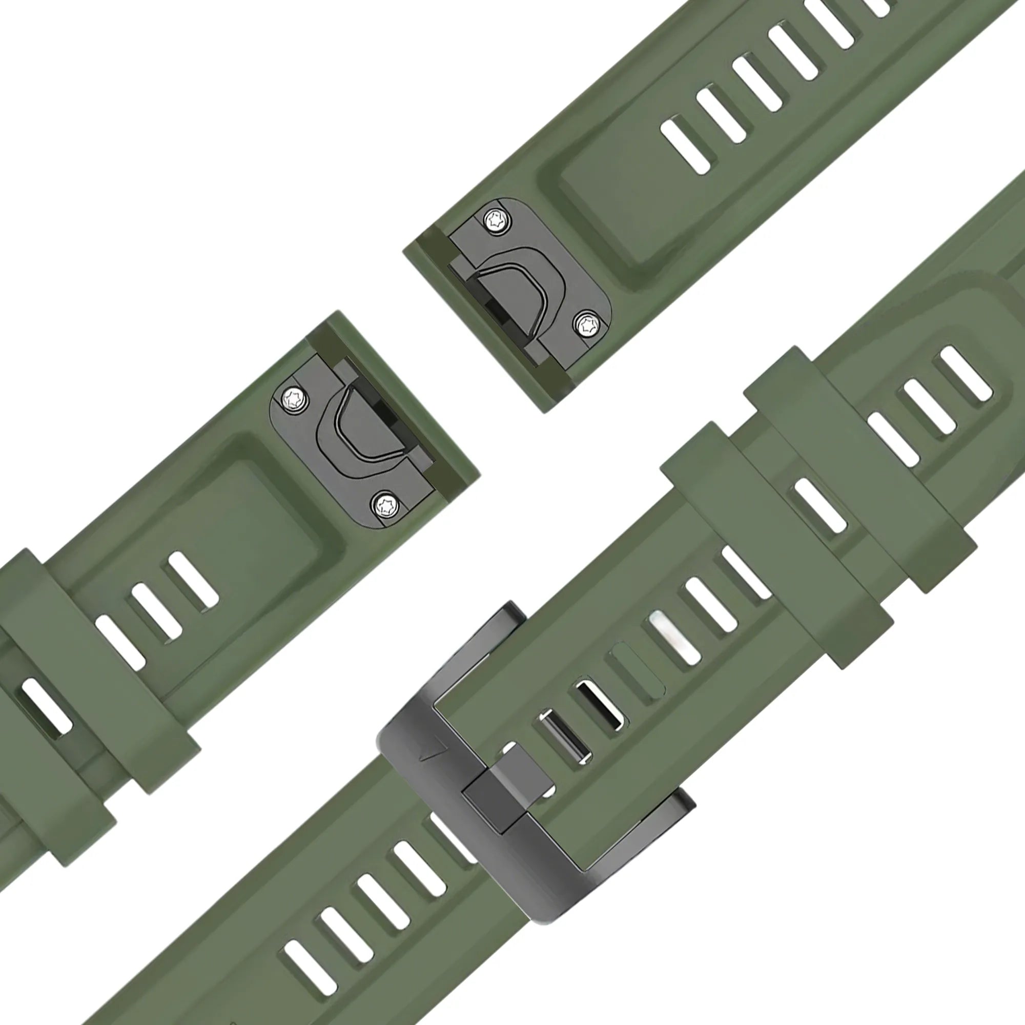 Bandz Garmin Epix Pro (Gen 2) 42mm siliconen band 'Classic' (legergroen)