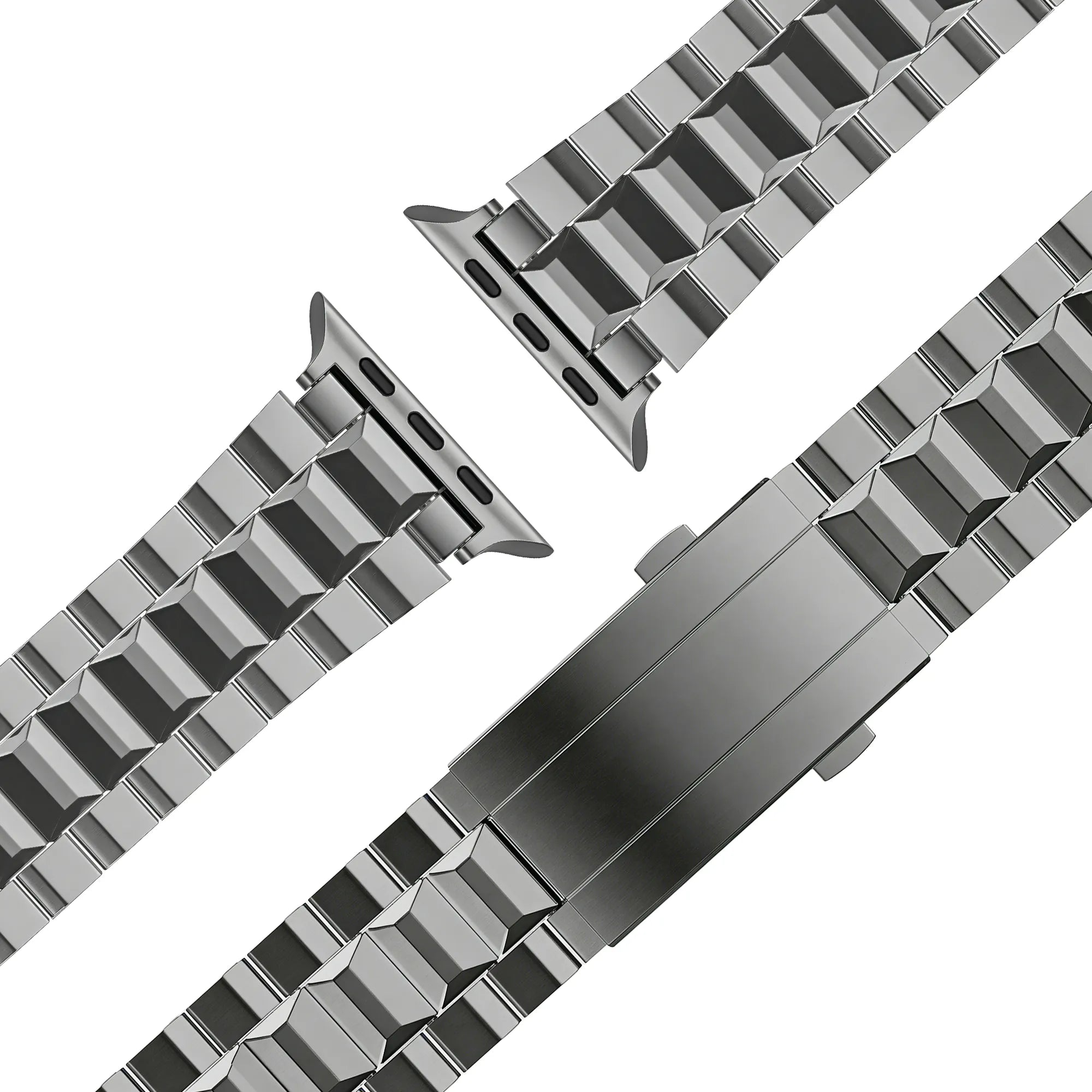Bandz Apple Watch titanium band 'Deluxe' (grafiet)