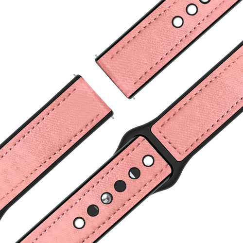 Bandz Garmin Vivomove Style lederen band 'Hybrid' (roze)