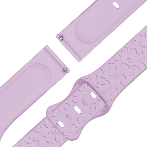 Bandz Garmin Bounce 2 siliconen band 'Leopard' (lichtpaars)