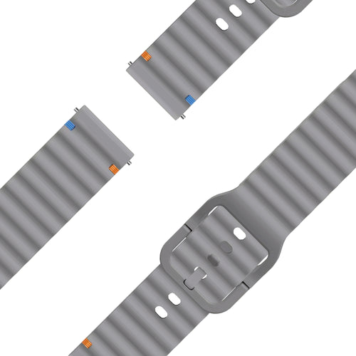 Bandz Garmin Bounce 2 siliconen band 'Wave' (donkergrijs)