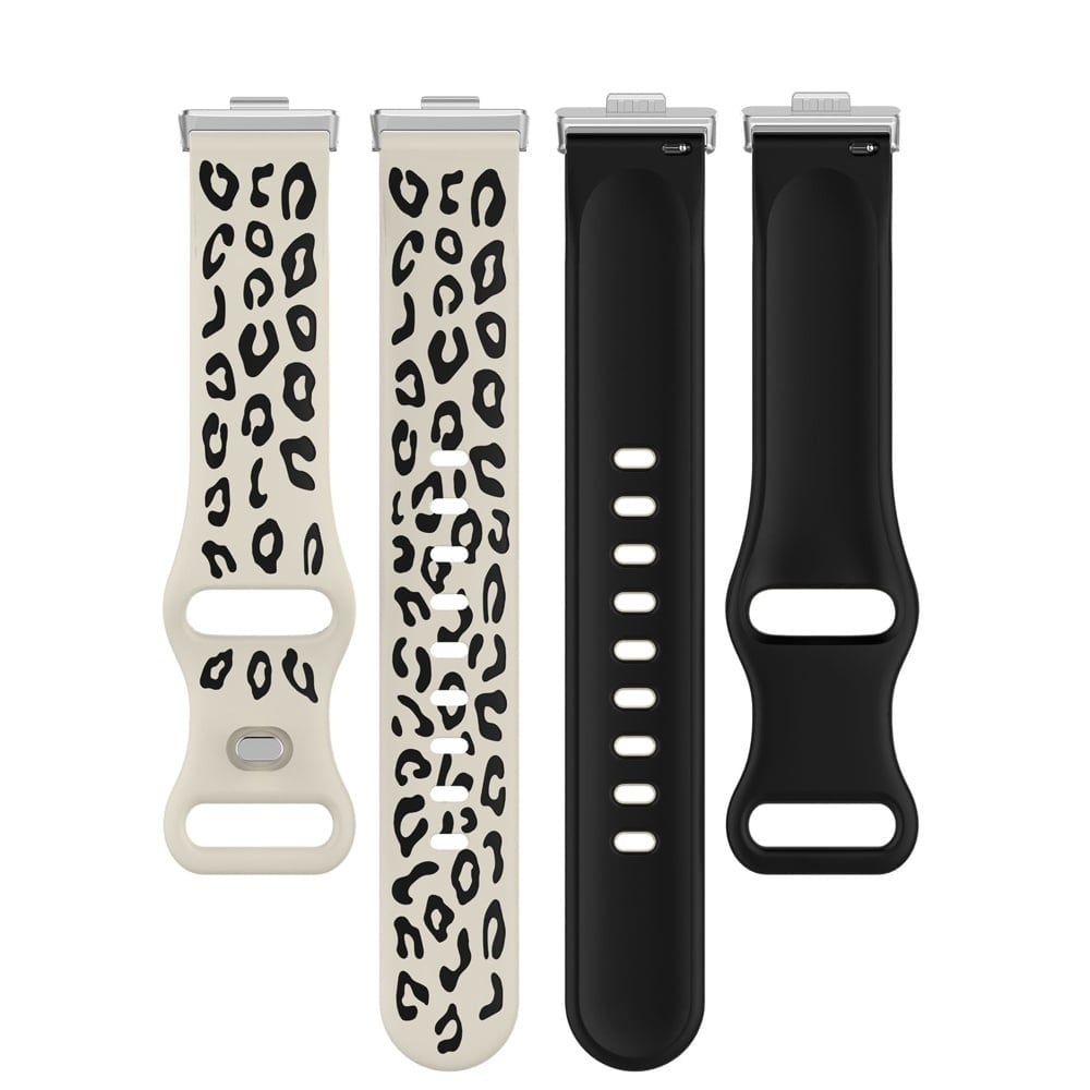 Huawei Watch Fit 4 siliconen leopard bandje (sterrenlicht/zwart)
