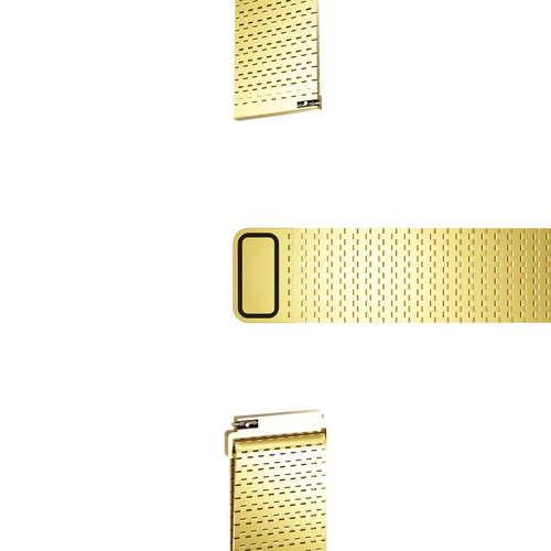 Metal Mesh Strap 'Deluxe', laid flat, separate parts, top and underside view
