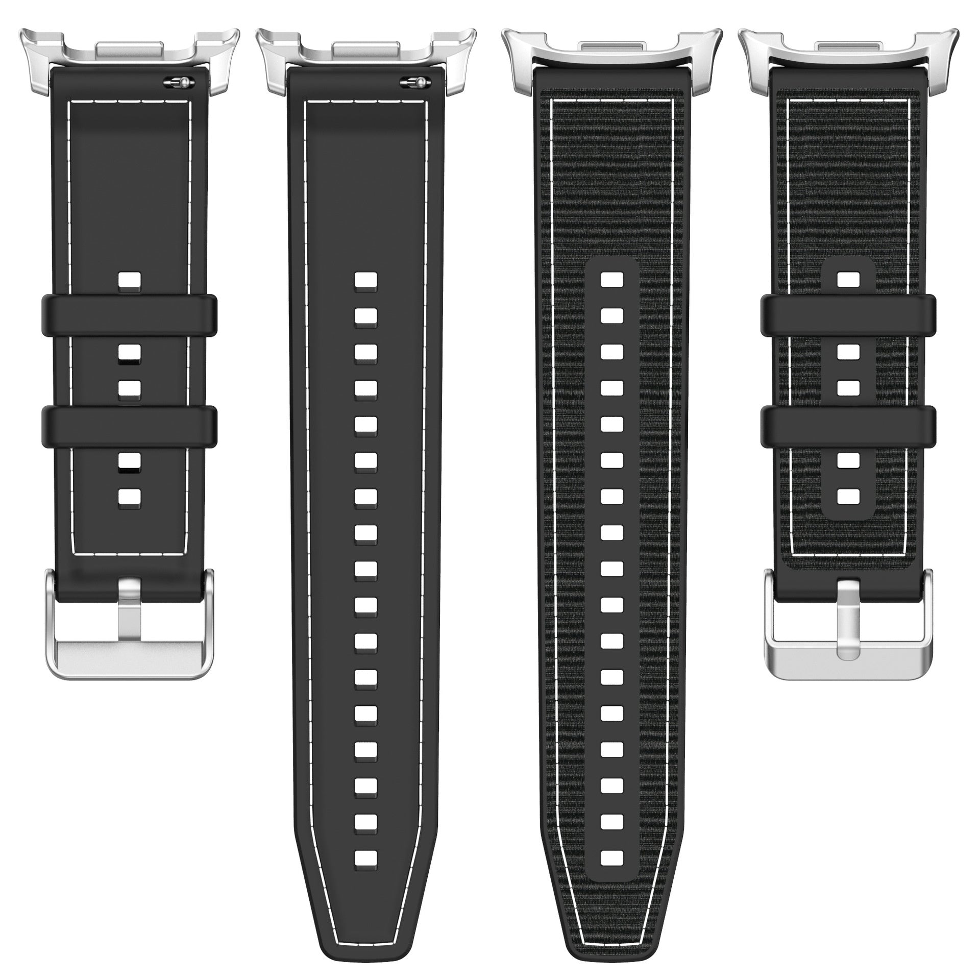 Samsung Galaxy Watch 9 - 40mm nylon hybrid bandje (zwart)