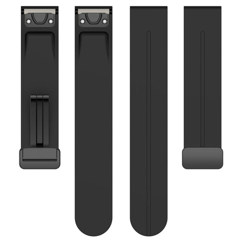 Garmin Instinct 3 - 50mm D-Buckle Silicone Strap (Black)