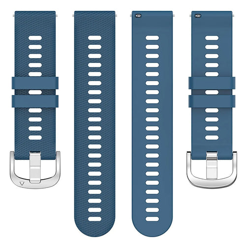 Silicone Strap, laid flat, separate parts, top and underside view