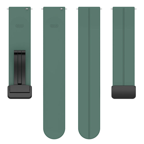 Withings Steel HR - 40mm D-Buckle Silicone Strap (Dark Green)