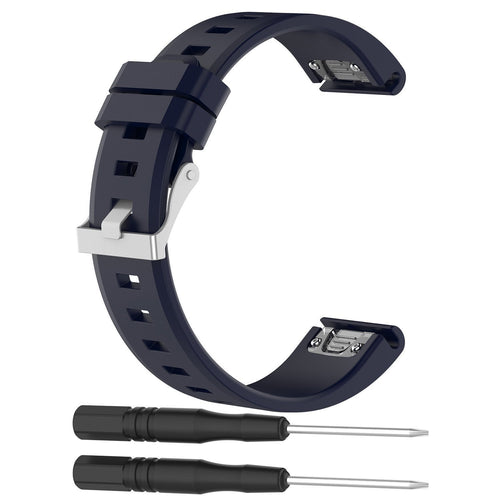 Garmin Approach S70 - 47mm Glossy Silicone Strap (Dark Blue)