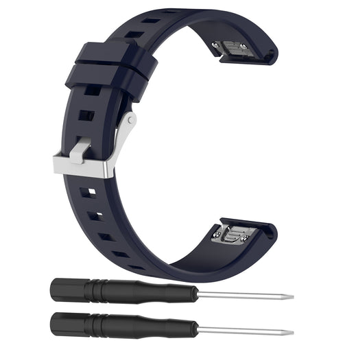 Garmin Fenix 7x glossy silicone band (donkerblauw)
