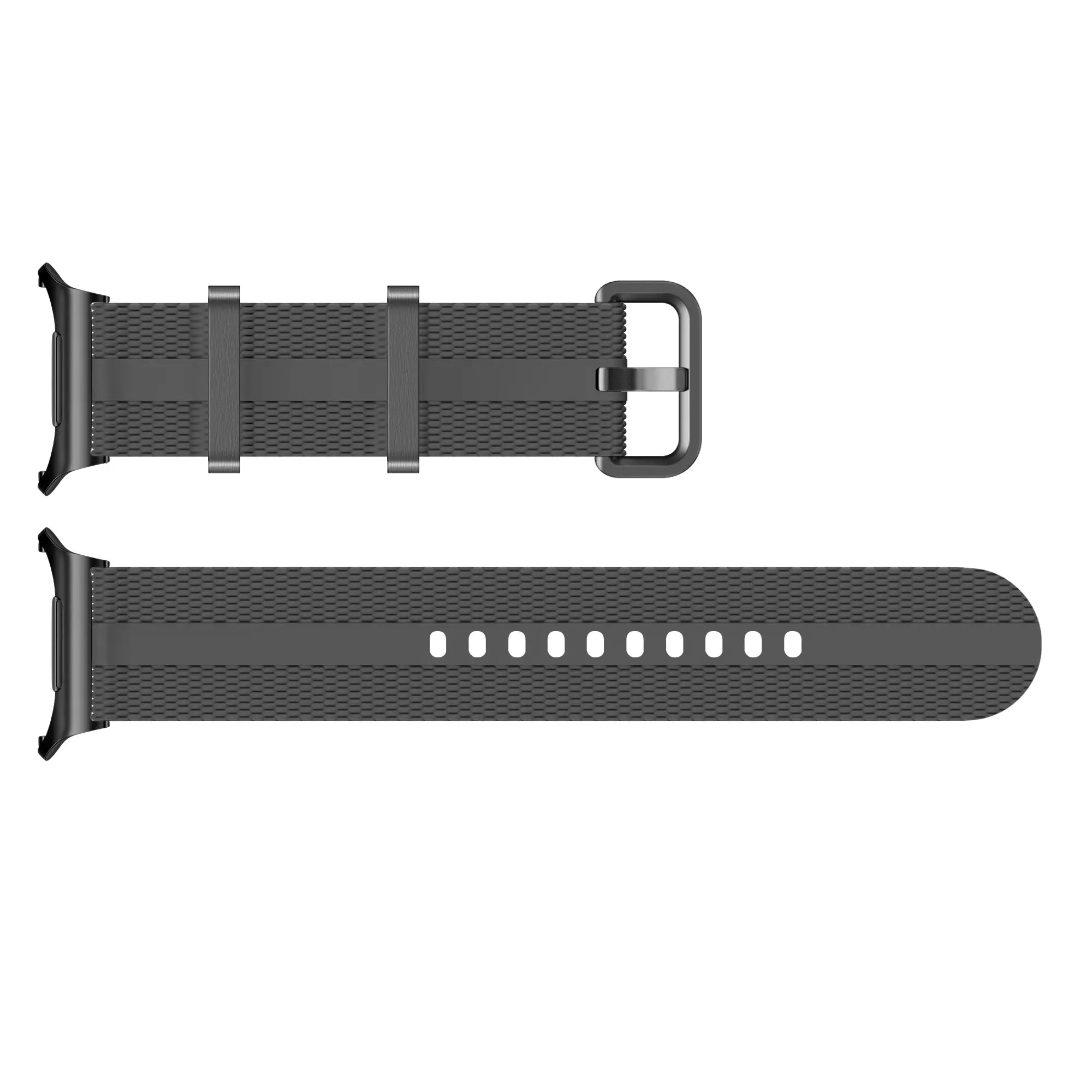 Samsung Galaxy Watch Ultra 2 siliconen active band (donkergrijs/oranje)