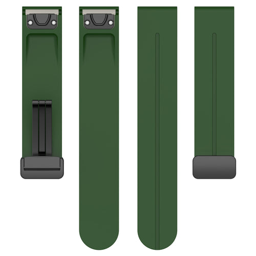 Garmin Fenix 9 - 47mm D-Buckle Silicone Strap (Army Green)