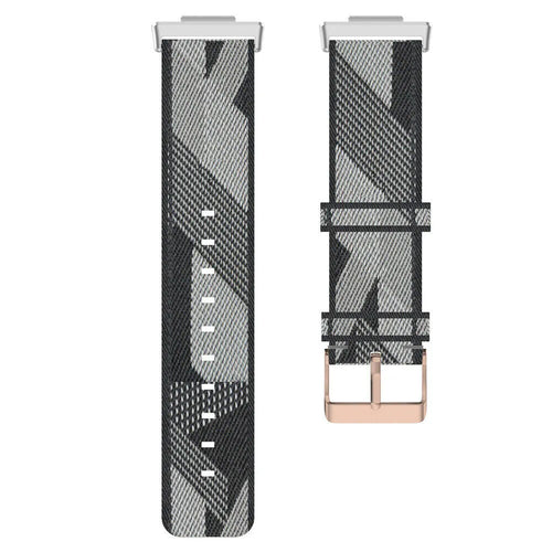 Nylon Buckle Strap, laid flat, separate parts, top and underside view