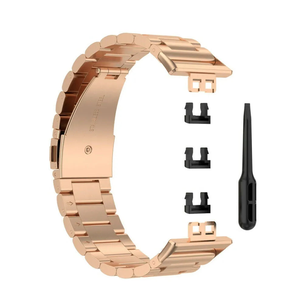 Steel Strap, laid flat, separate parts, top and underside view