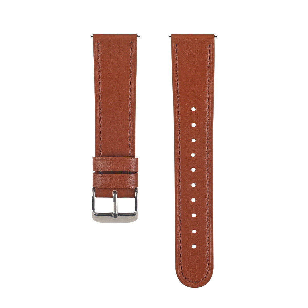 Lederen horlogeband 22mm - universeel - strak bruin