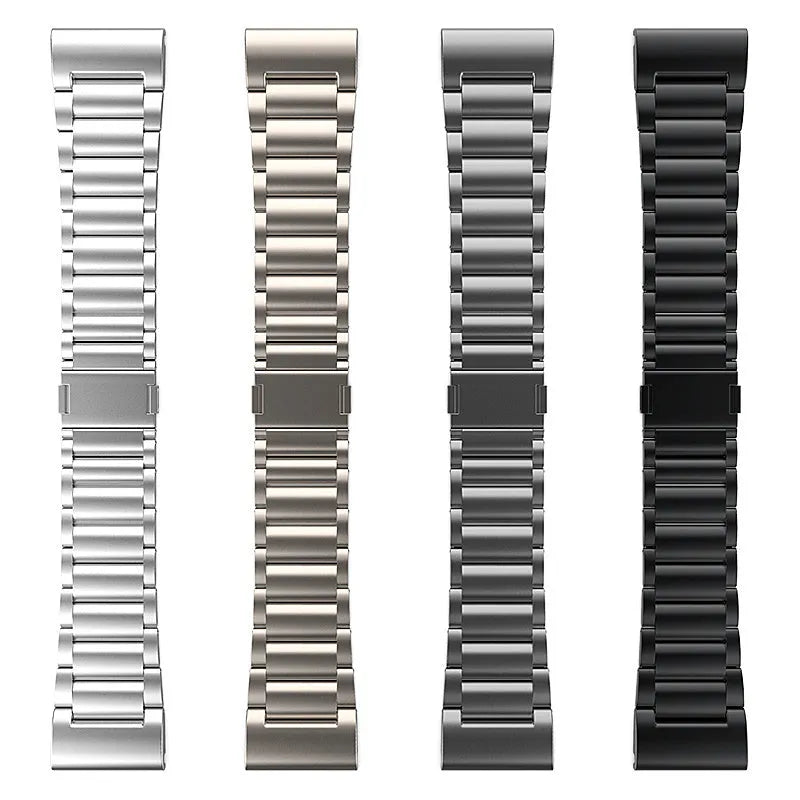 Magnetic Titanium Strap, laid flat, separate parts, top and underside view