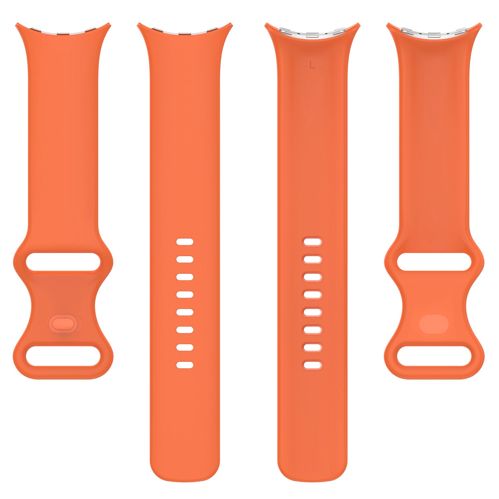Google Pixel Watch 4 - 45mm siliconen classic bandje (oranje)