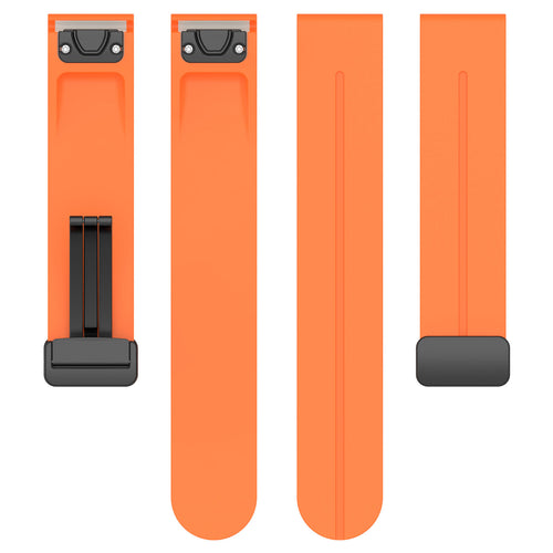 Garmin Quatix 8 - 51mm D-Buckle Silicone Strap (Orange)