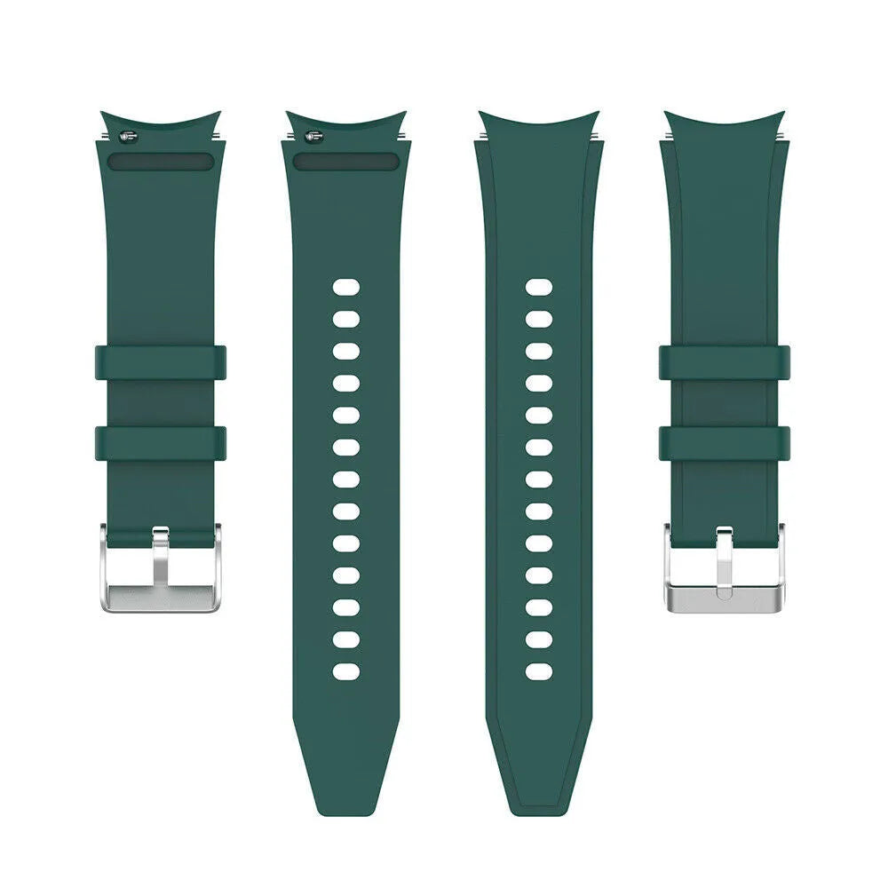 Silicone Strap 'Perfect Fit', laid flat, separate parts, top and underside view