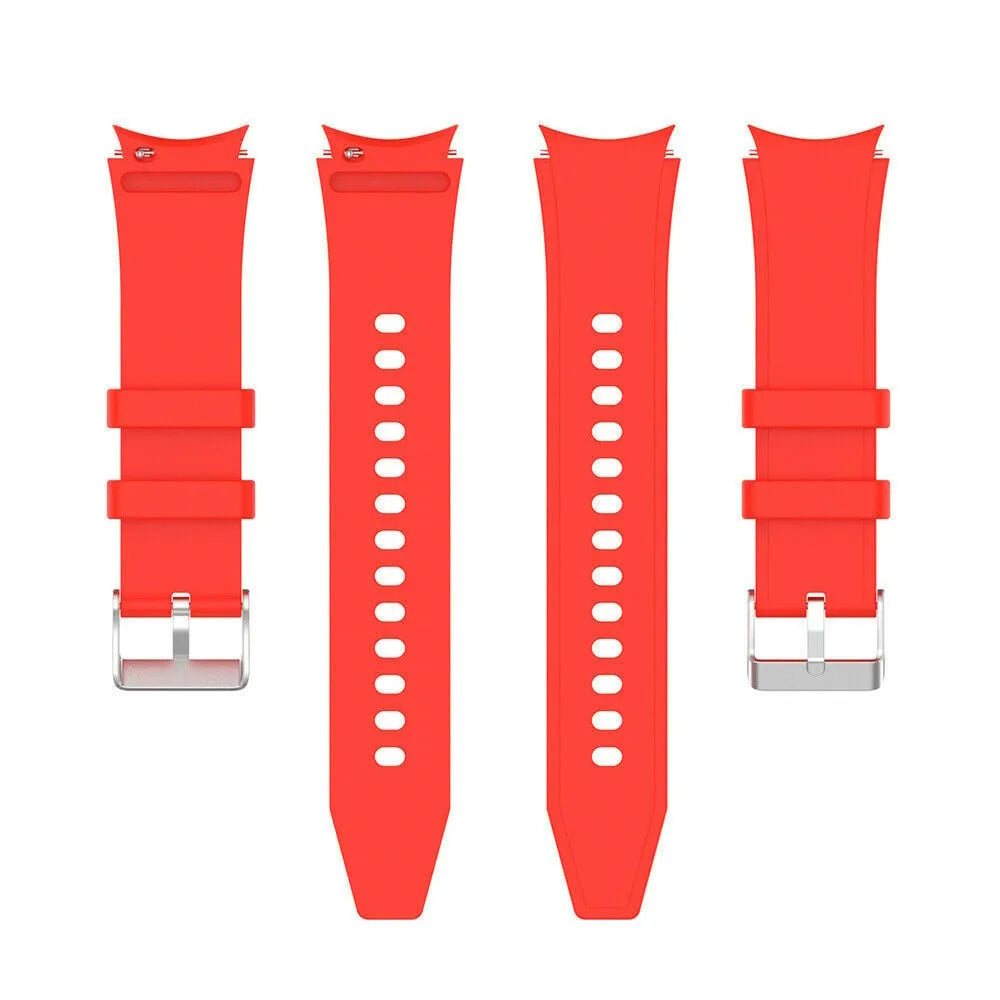 Silicone Strap 'Perfect Fit', laid flat, separate parts, top and underside view
