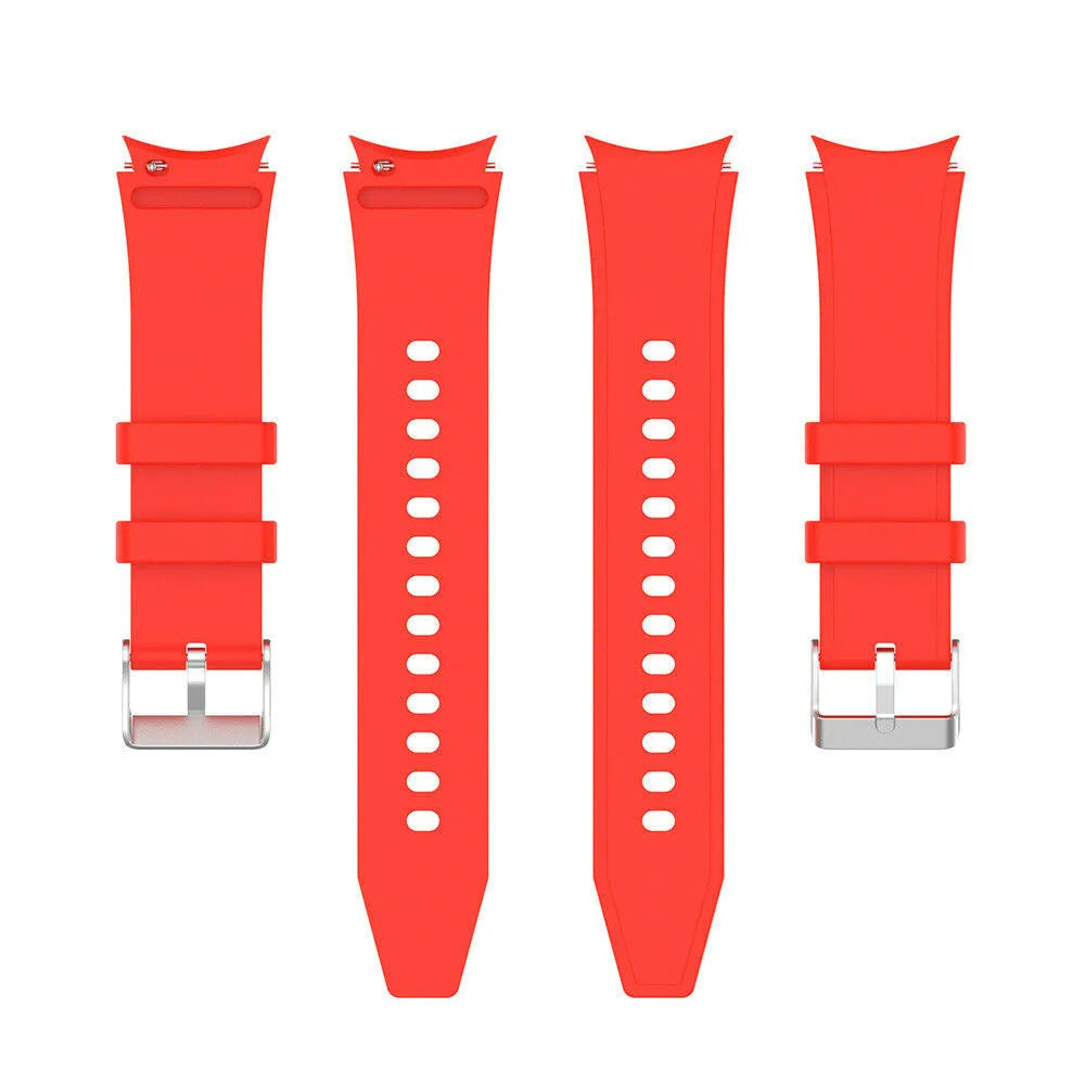 Silicone Strap 'Perfect Fit', laid flat, separate parts, top and underside view