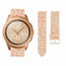 Samsung Galaxy Watch 42mm leren glitter band (rosé goud)