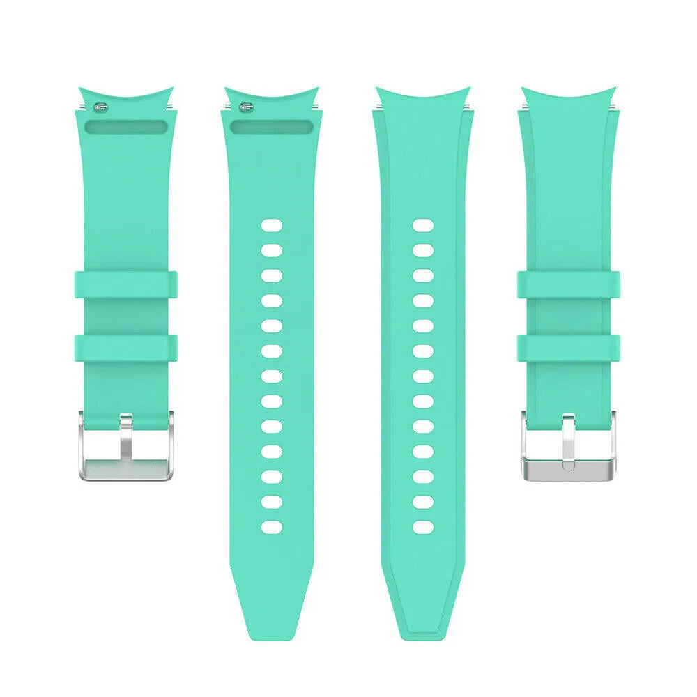 Silicone Strap 'Perfect Fit', laid flat, separate parts, top and underside view
