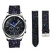 Samsung Gear S3 leren glitter bandje (zwart)