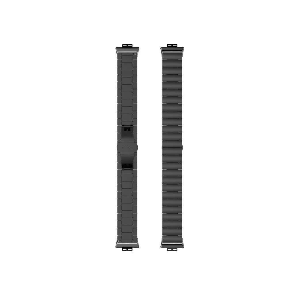 Metal Strap, laid flat, separate parts, top and underside view