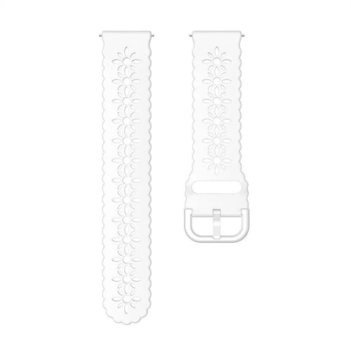 Patterned Silicone Strap, laid flat, separate parts, top and underside view