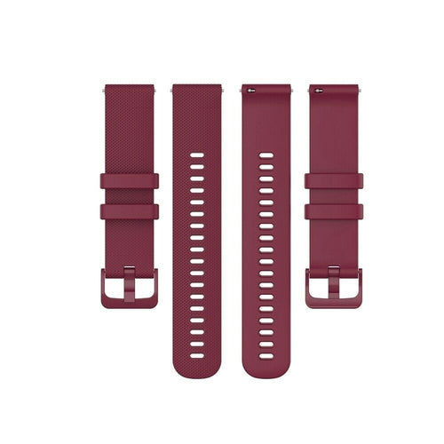 Premium Silicone Strap, laid flat, separate parts, top and underside view