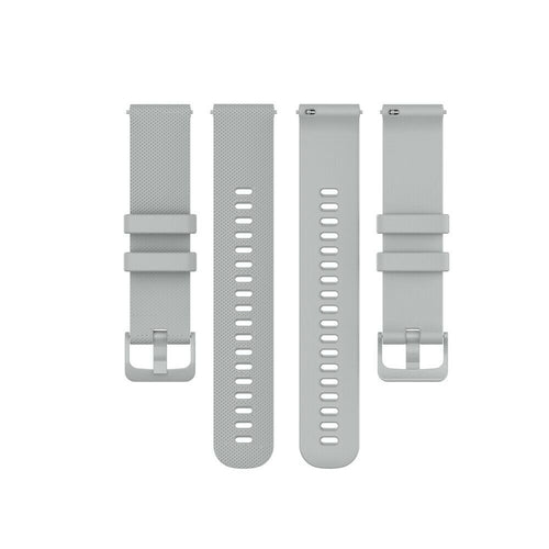Premium Silicone Strap, laid flat, separate parts, top and underside view