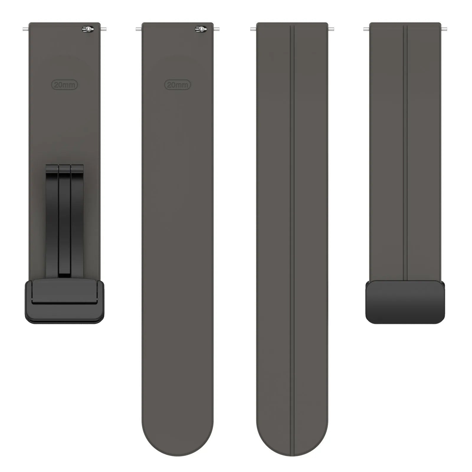 Amazfit Bip 3 (Pro) D-Buckle Silicone Strap (Dark Grey)