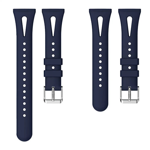 Silicone Strap 'Deluxe', laid flat, separate parts, top and underside view