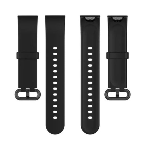 Silicone Strap, laid flat, separate parts, top and underside view