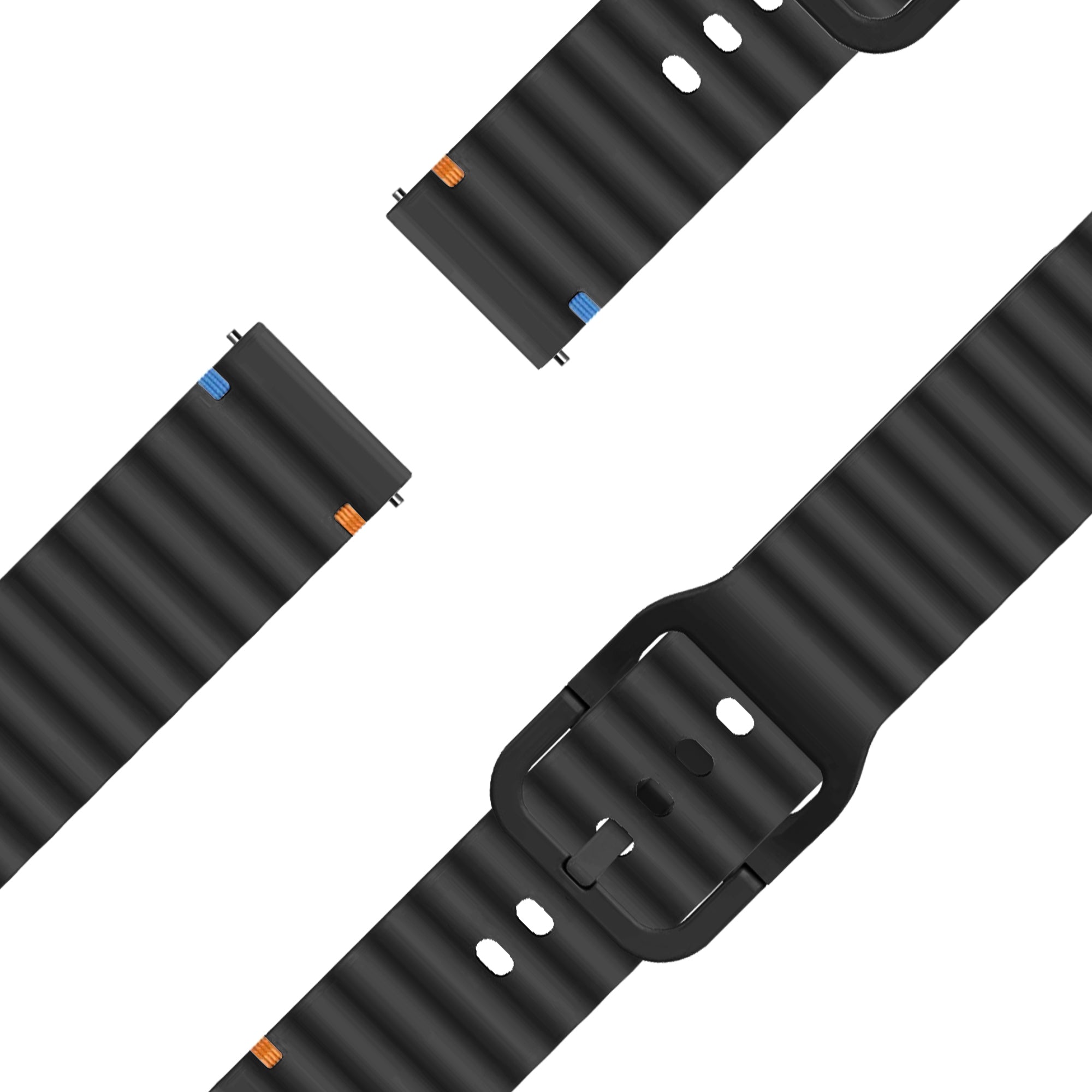 Bandz Garmin Bounce 2 siliconen band 'Wave' (zwart)