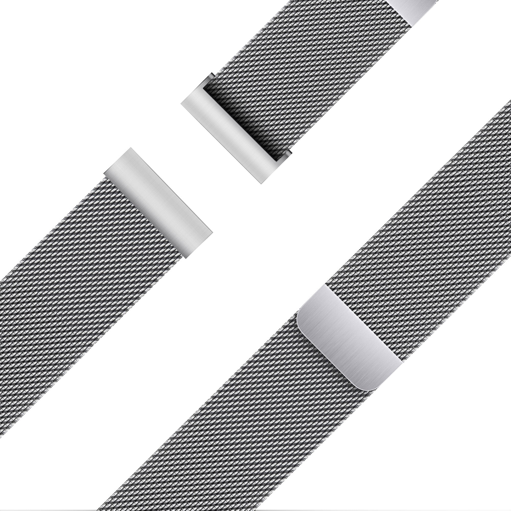 Bandz Garmin Vivomove 3s Milanese Loop Strap (Silver)