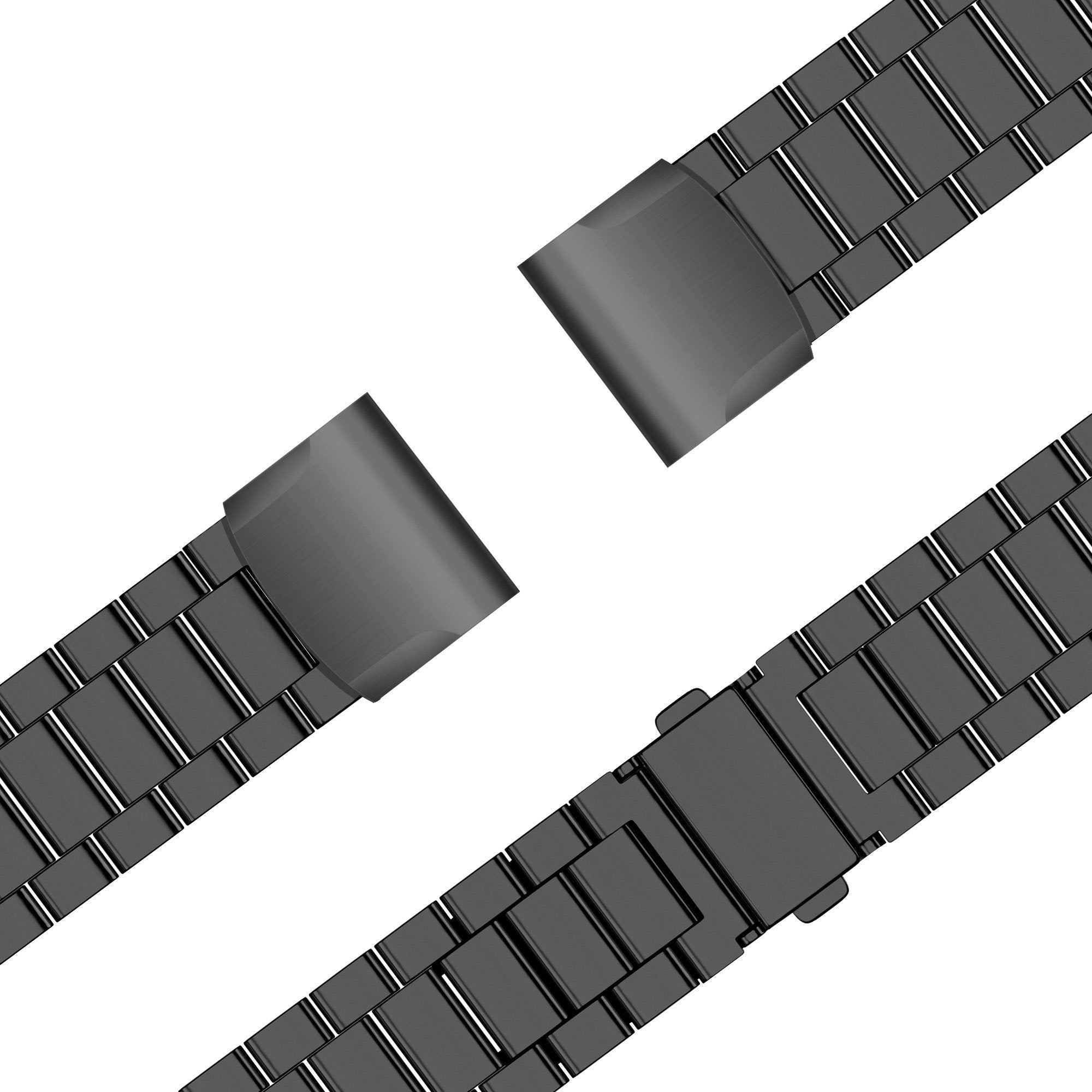 Bandz Garmin Forerunner 965 stalen band 'Classic' (zwart)