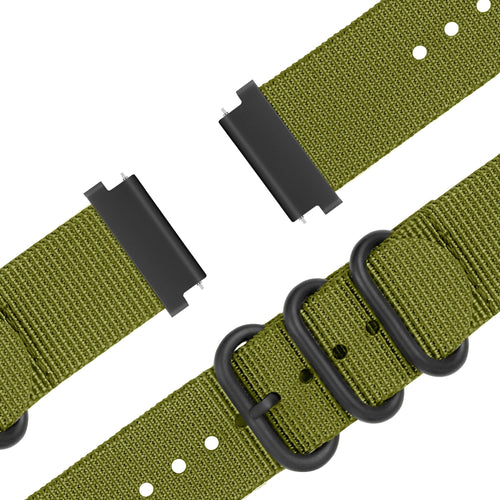 Bandz Huawei Watch GT 7 - 46mm nylon band met gesp (groen)