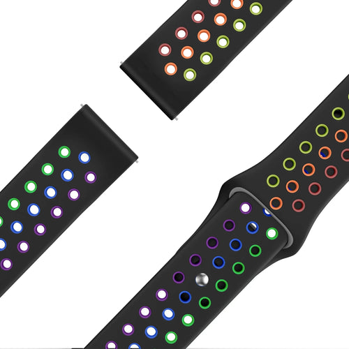 Bandz ICE Smart 2.0 Square 1.70 Sport Strap 'Deluxe' (Black/Rainbow)